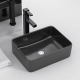 Modern European Design Ceramic Rectangular Vessel Bathroom Sink