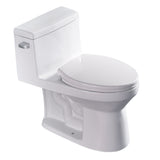 Sleek 1 Piece Toilet With Single Flush And Soft Closing Seat - White
