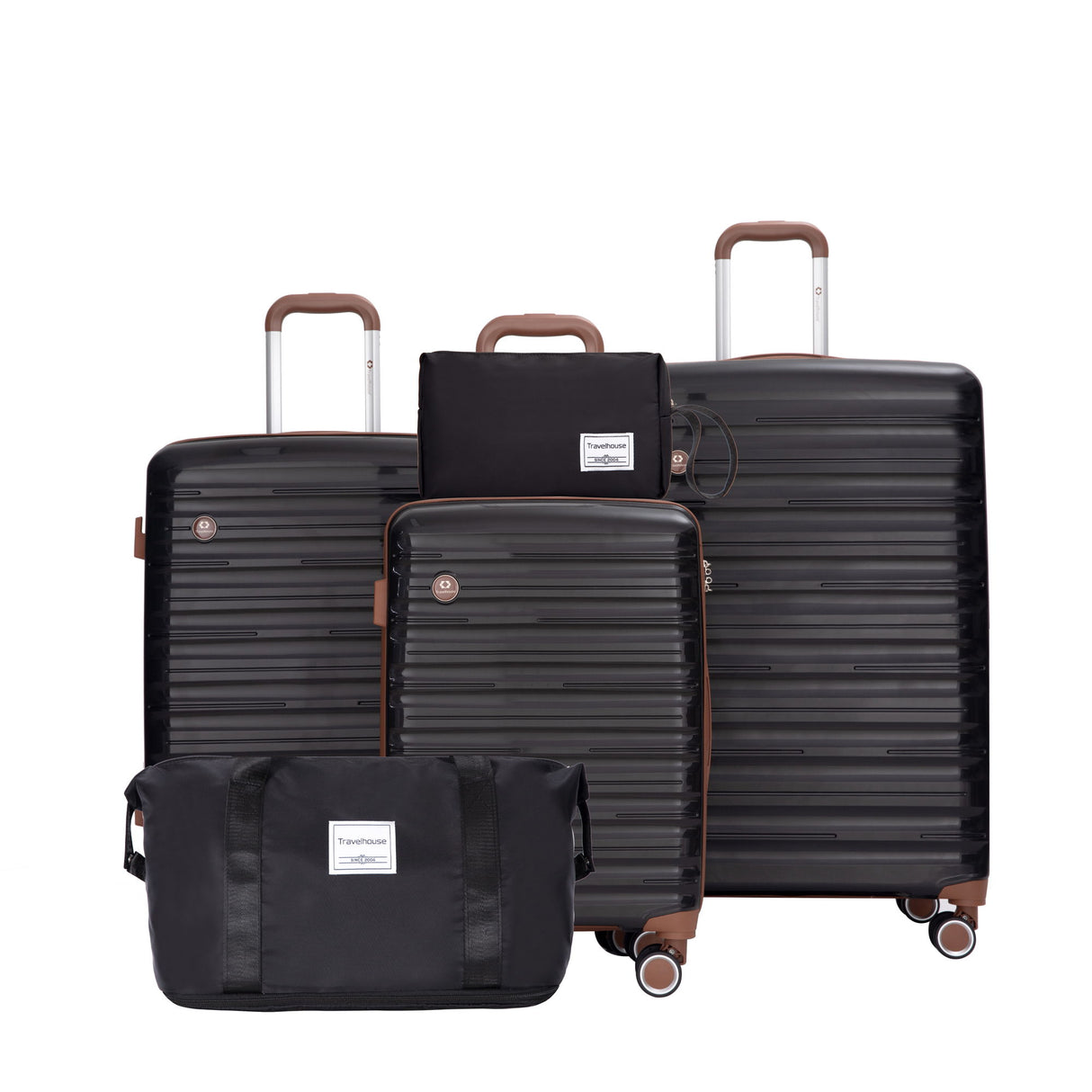 5 Piece Set Hardshell Carry On Luggage Set With Tsa Lock