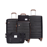 5 Piece Set Hardshell Carry On Luggage Set With Tsa Lock