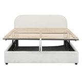Upholstered Platform Bed With Hydraulic Storage System