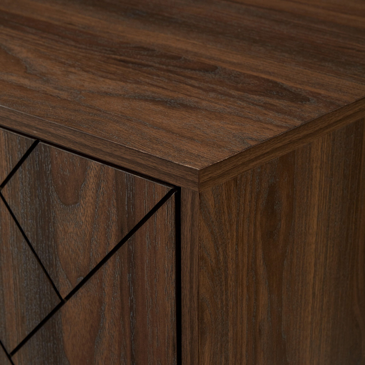 Modern Scandinavian 4 Door Herringbone 70" TV Stand For TVs Up To 80"