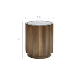 Valentina - Accent Table With Scalloped Edge Design - Bronze