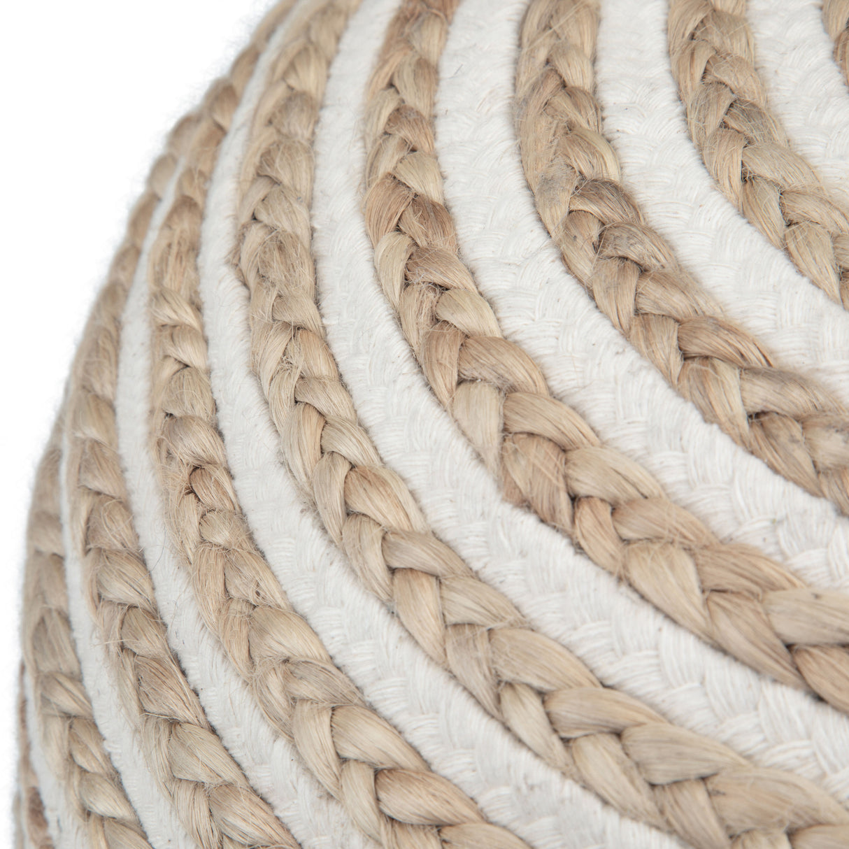 Yolanda - Round Pouf - Natural