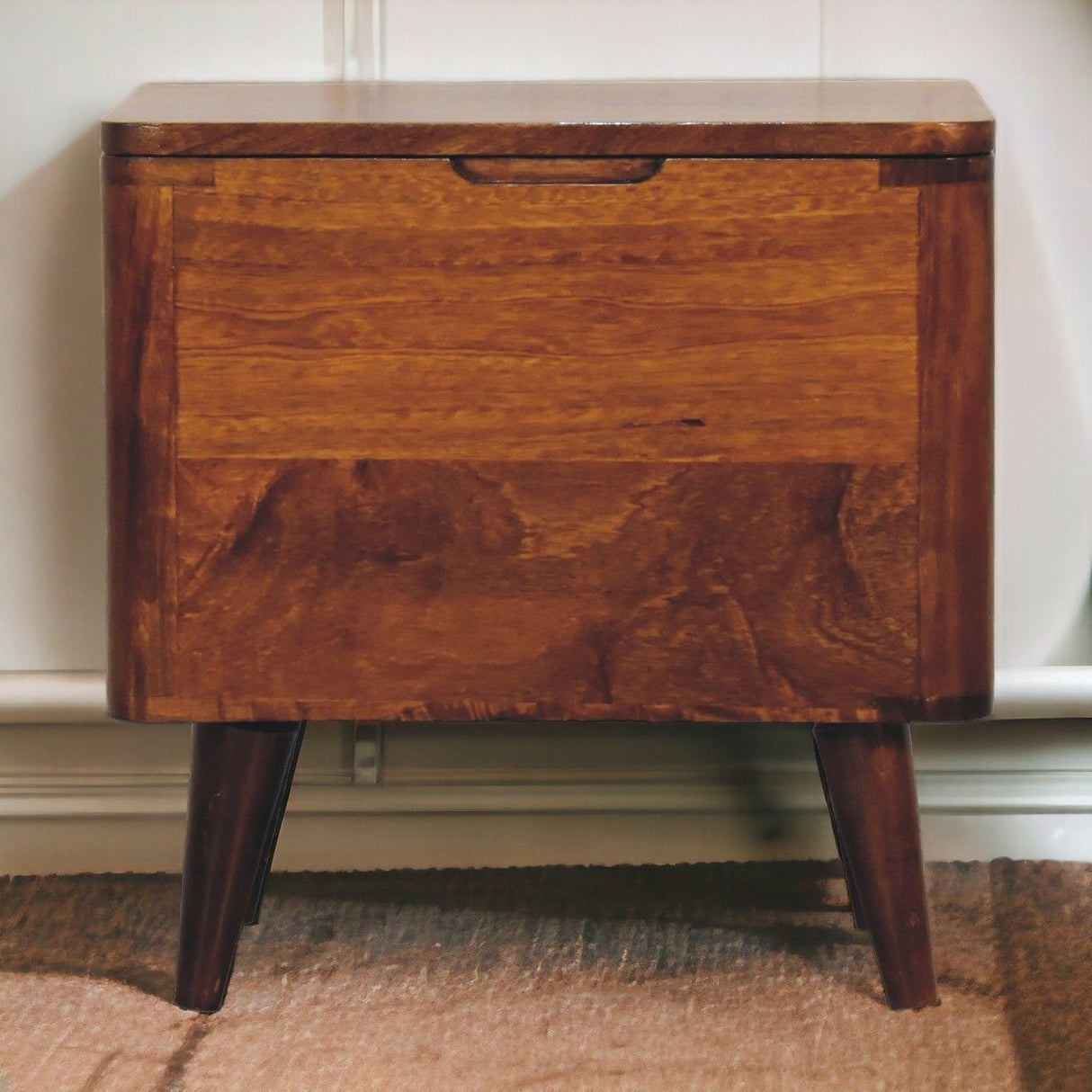 Lid Up Storage Stool - Brown