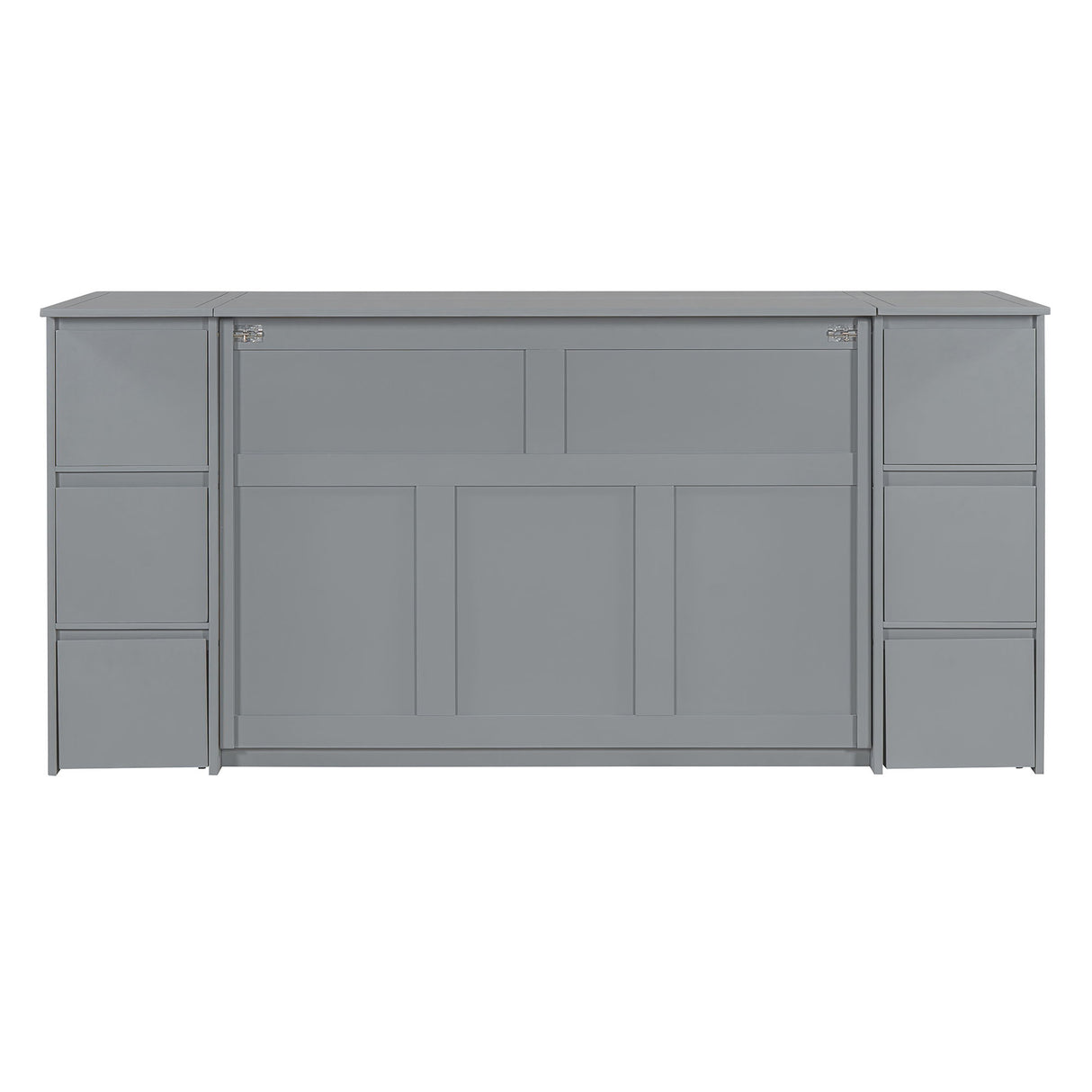 Murphy Bed With Drawers, Cabinets, And USB Ports