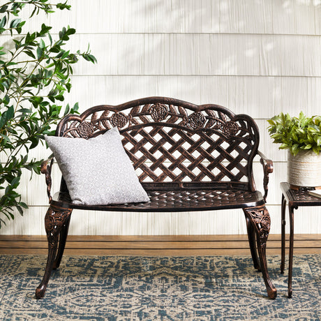 Lucia - Outdoor Garden Bench - Copper