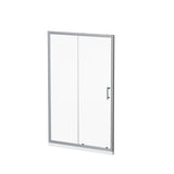 Single Sliding Shower Door With Handle - Chrome