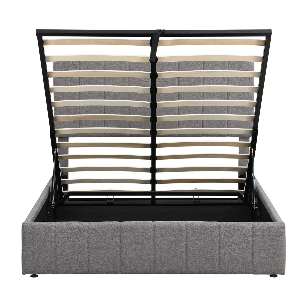 Elegant Upholstered Platform Bed With Hydraulic Storage System
