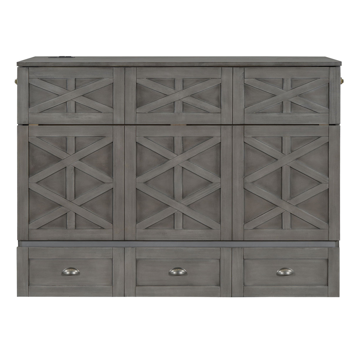 Murphy Bed With Large Drawers And USB Ports