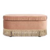 Serena - Contemporary Design Oval Storage Bench Ottoman