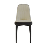 Modern Dining Chair With Cushions And Metal Legs