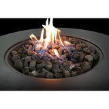 Fibre Reinforced Propane Gas Outdoor Fire Pit Table With Lid - Charcoal