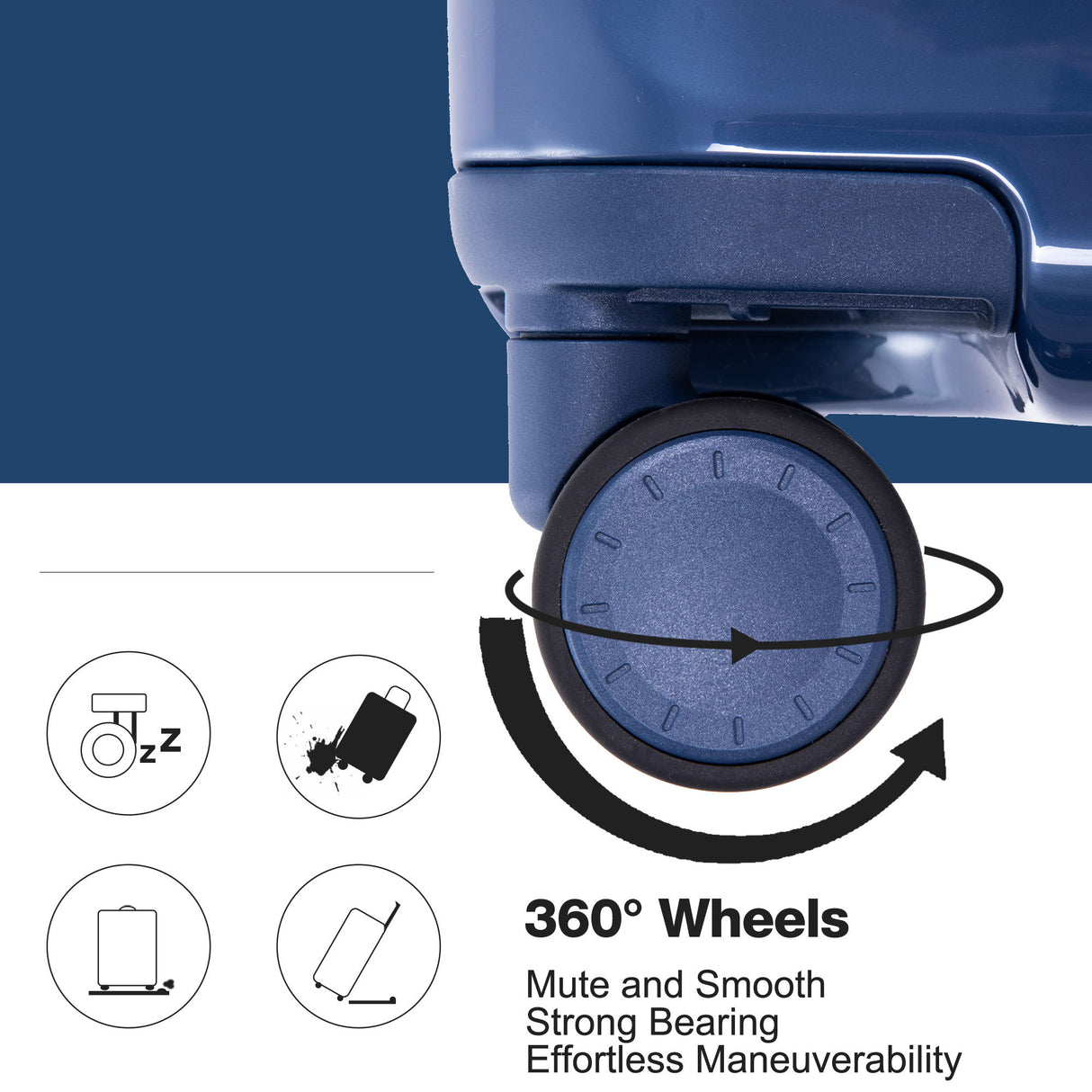 20" Carry On Luggage Lightweight Suitcase Tsa Lock, USB Port, Spinner Wheels