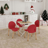 4 Piece Set Of Single Chairs With A Folding Square Table