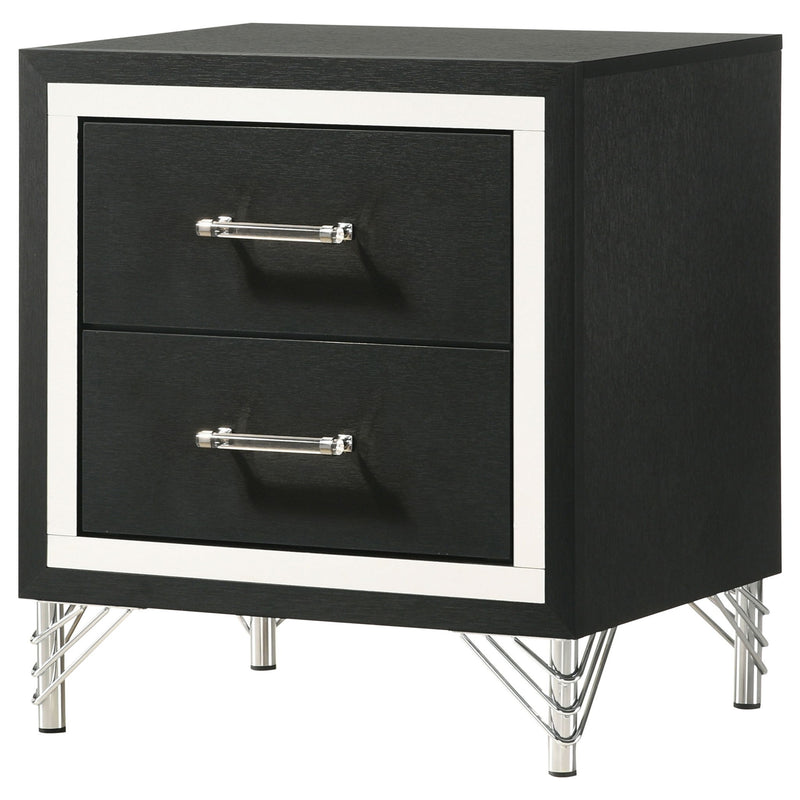 Malcolm - 2 Drawer Nightstand - Black