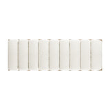 Bella - Upholstered Modern Accent Bench - Ivory White