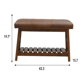 Buffalo - Hide Hallway Bench - Brown