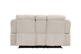 Galya - Motion Loveseat With Console - Light Gray