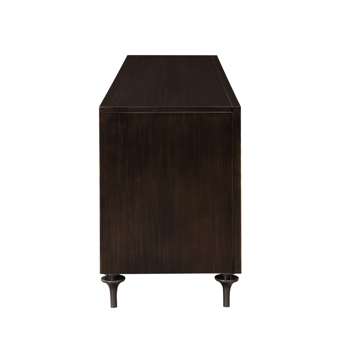 ACME Diya Console Cabinet, Forged Bronze & Espresso Finish AC02503