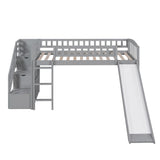Loft Stairway Bed With 2 Drawers And Slide