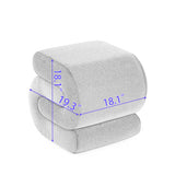 S-Shape Velvet Fabric Ottoman Makeup Stool Footstool