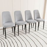 Modern Dining Chair With Cushions And Metal Legs