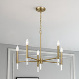 Courtyard - 5 Light Candle Light Chandelier - Clear / Gold