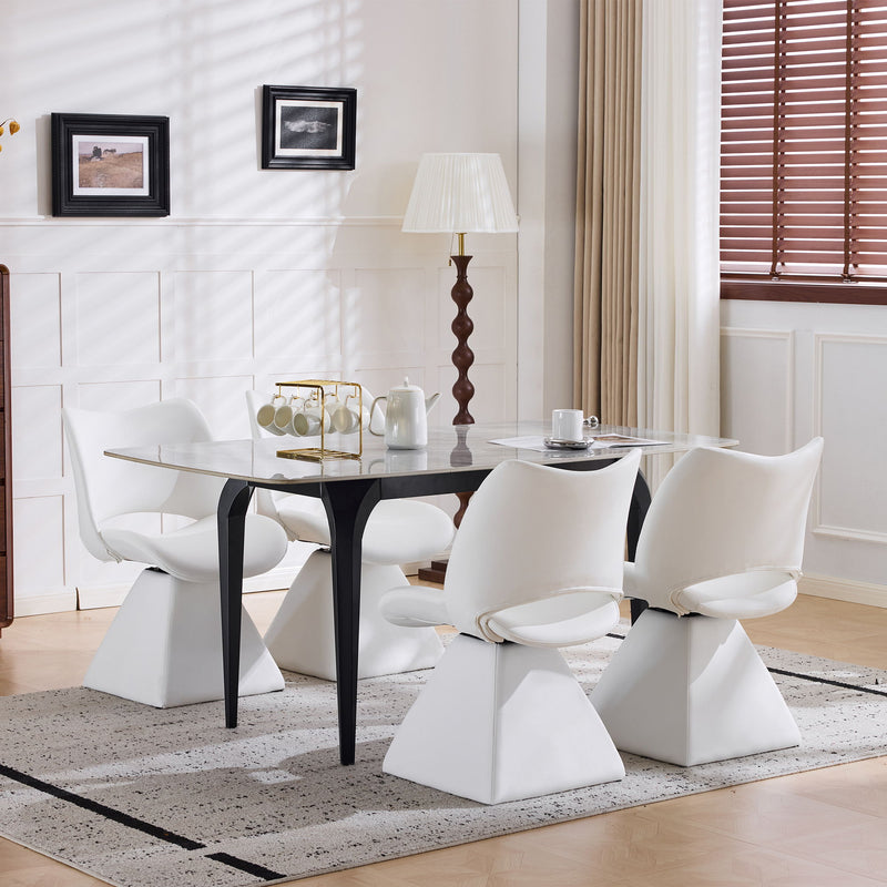 Modern Swivel Dining Chair With High Back