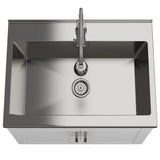 Hennessy - Deluxe Laundry Cabinet With Faucet And Stainless Steel Sink