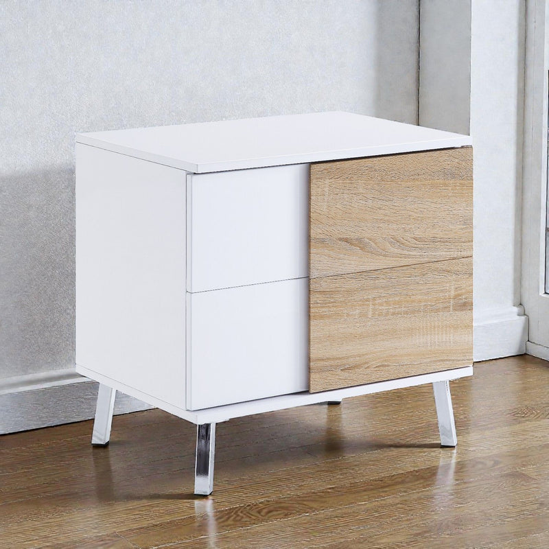 Verux - High Gloss End Table - White