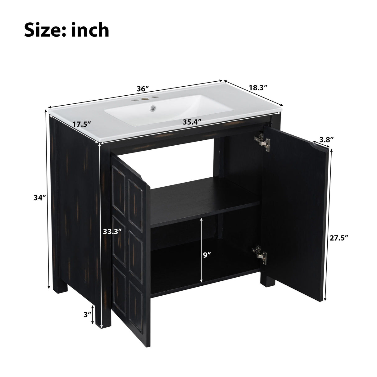 Bathroom Vanity Organizer With Sink, Combo Cabinet Set, Bathroom Storage Cabinet