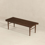 Mia - Mid-Century Modern Bench - Dark Brown