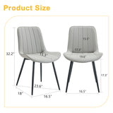 Modern Style Extended Seat Cushion Dining Chair Set