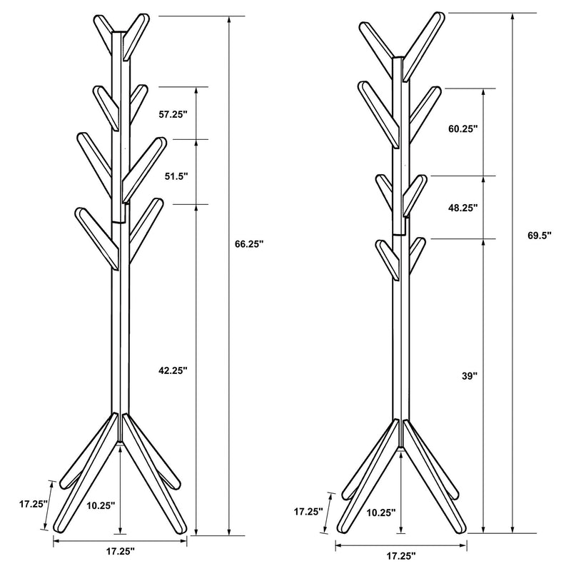 Coat Rack With 8 Hooks