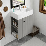 Modern Floating Bathroom Vanity With Ceramic Basin Perfect For Small Bathrooms