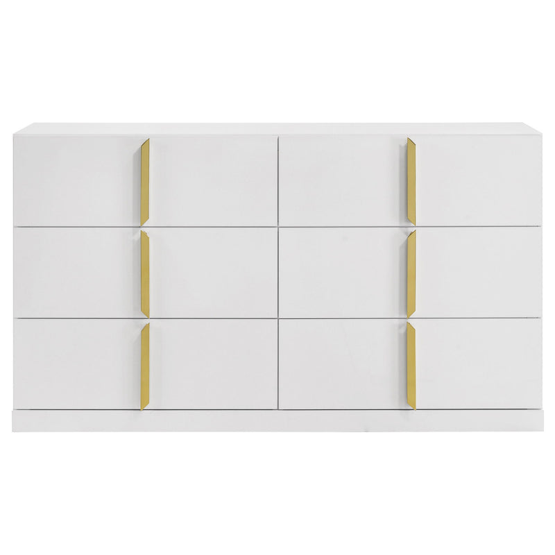 Lauryn - 6 Drawer Dresser Cabinet - Gloss White