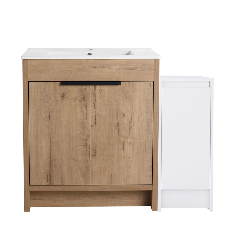 Freestanding Bathroom Vanity With Sink And Storage Cabinets, Soft Closing Doors