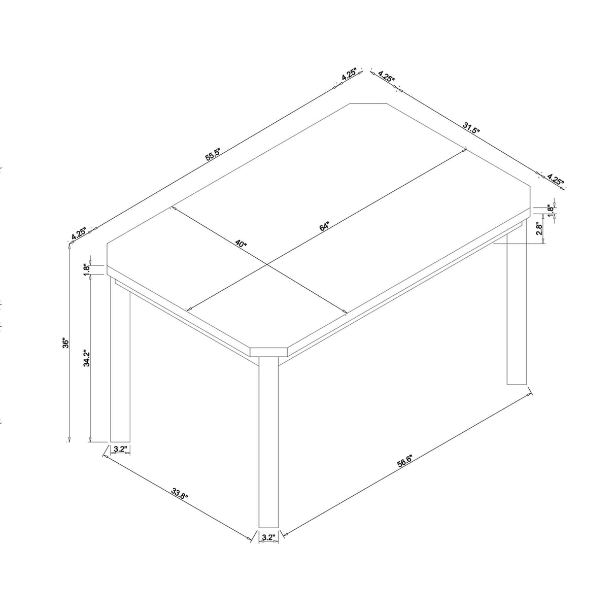 Magaly - Bar Table With Marbled Top Detail And Scalloped Edges - Dark Gray