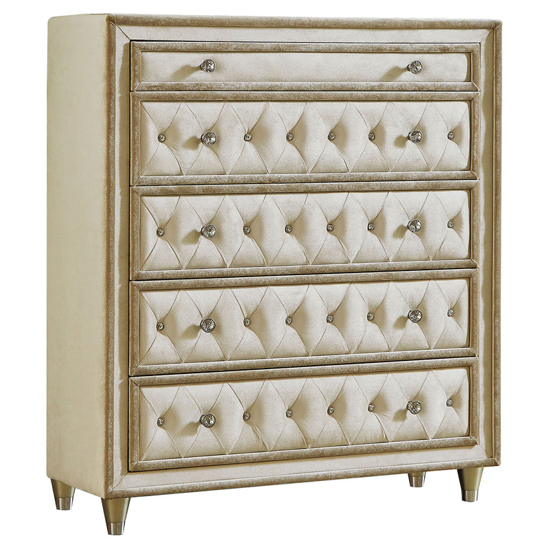 Williams - 5 Drawer Bedroom Chest - Camel
