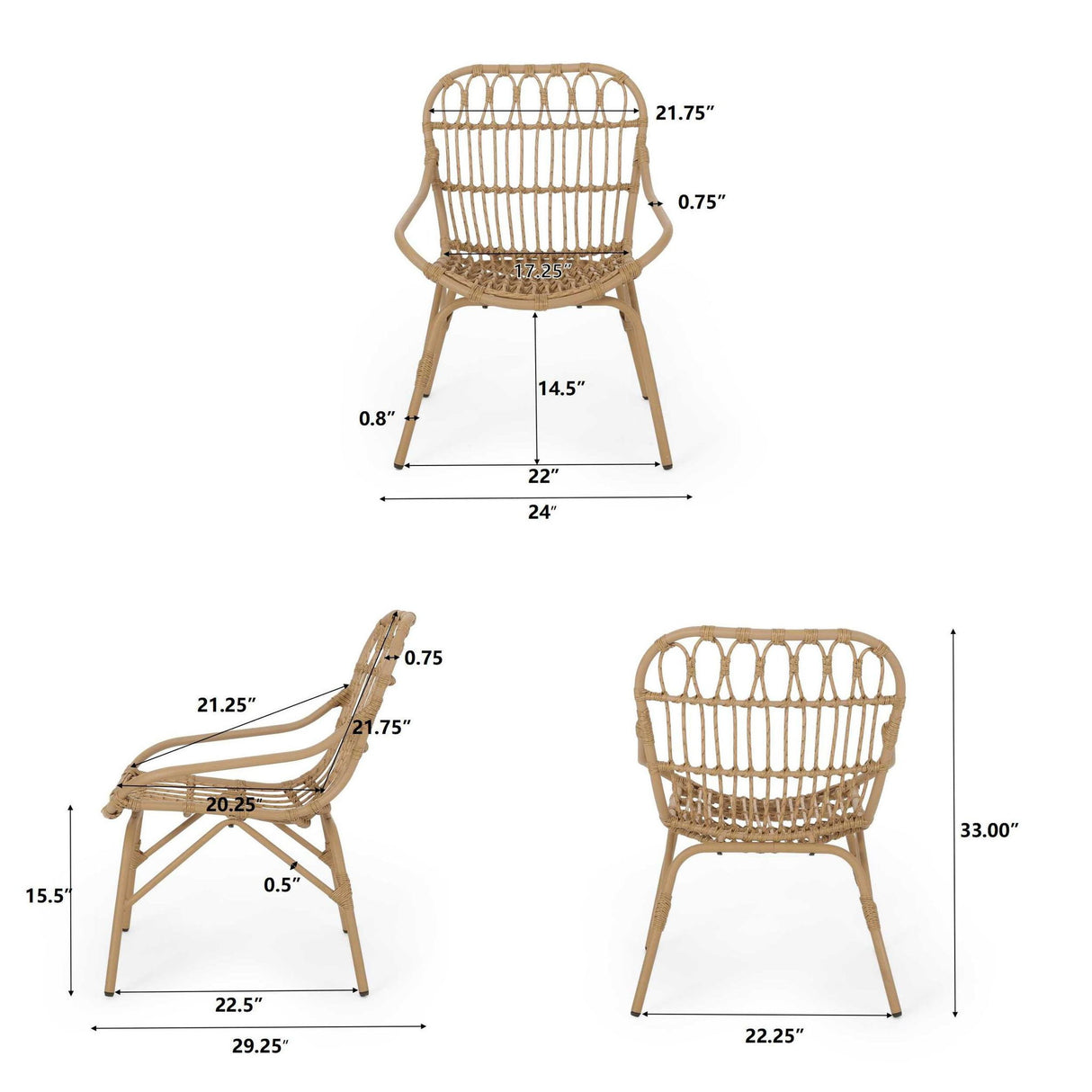Monsoon - Outdoor Accent Chair With Open Weave Design