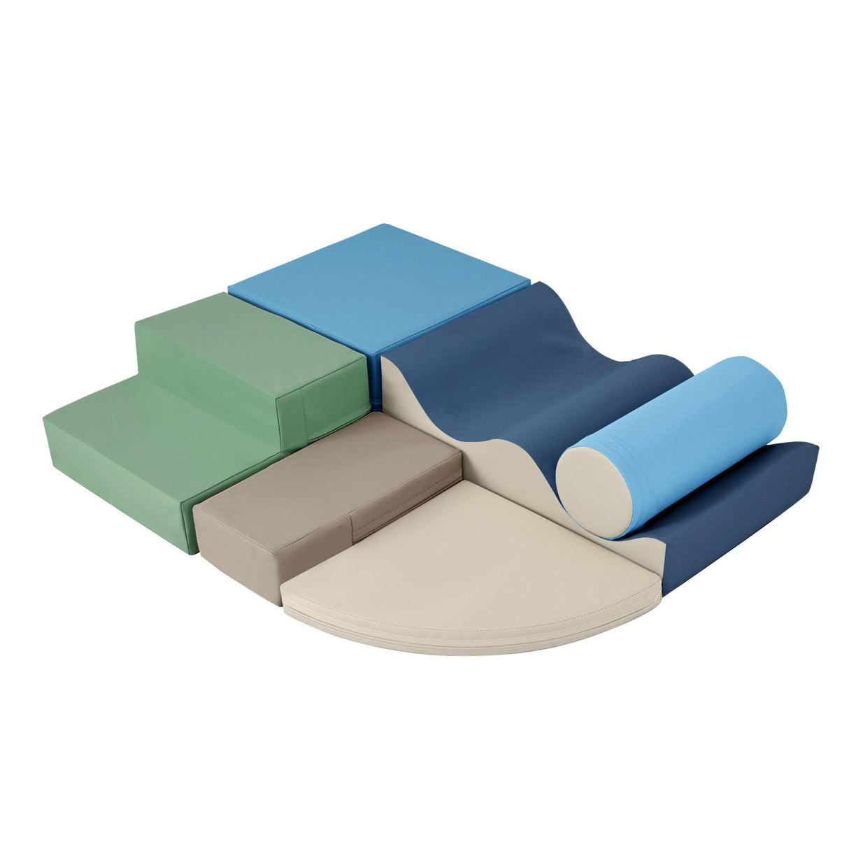 Soft Climb And Crawl Foam Playset 6 In 1, Soft Play Equipment Climb And Crawl Playground For Kids, Kids Crawling And Climbing Indoor Active Play Structure - Colorful