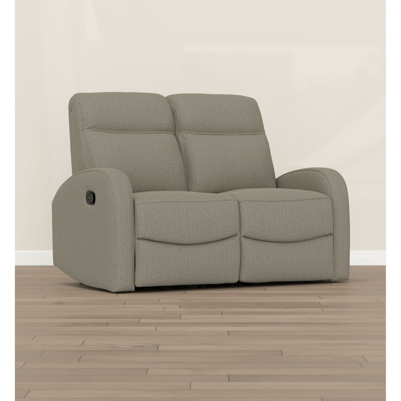 Manual Reclining Loveseat With Dual Seating Support For Living Room