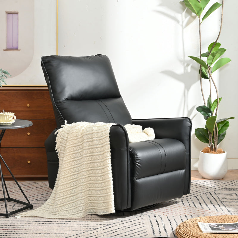360° Modern Small Rocking Swivel Recliner Chair With Side Pocket