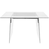 Glacier - Contemporary Desk - Clear / Chrome