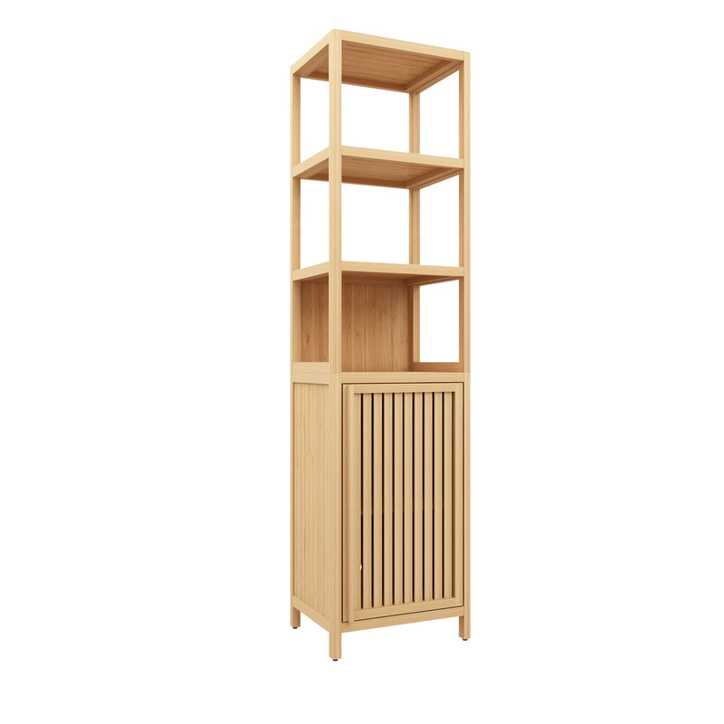 Storage Cabinet With Tall Tower, Multifunctional For Bathroom