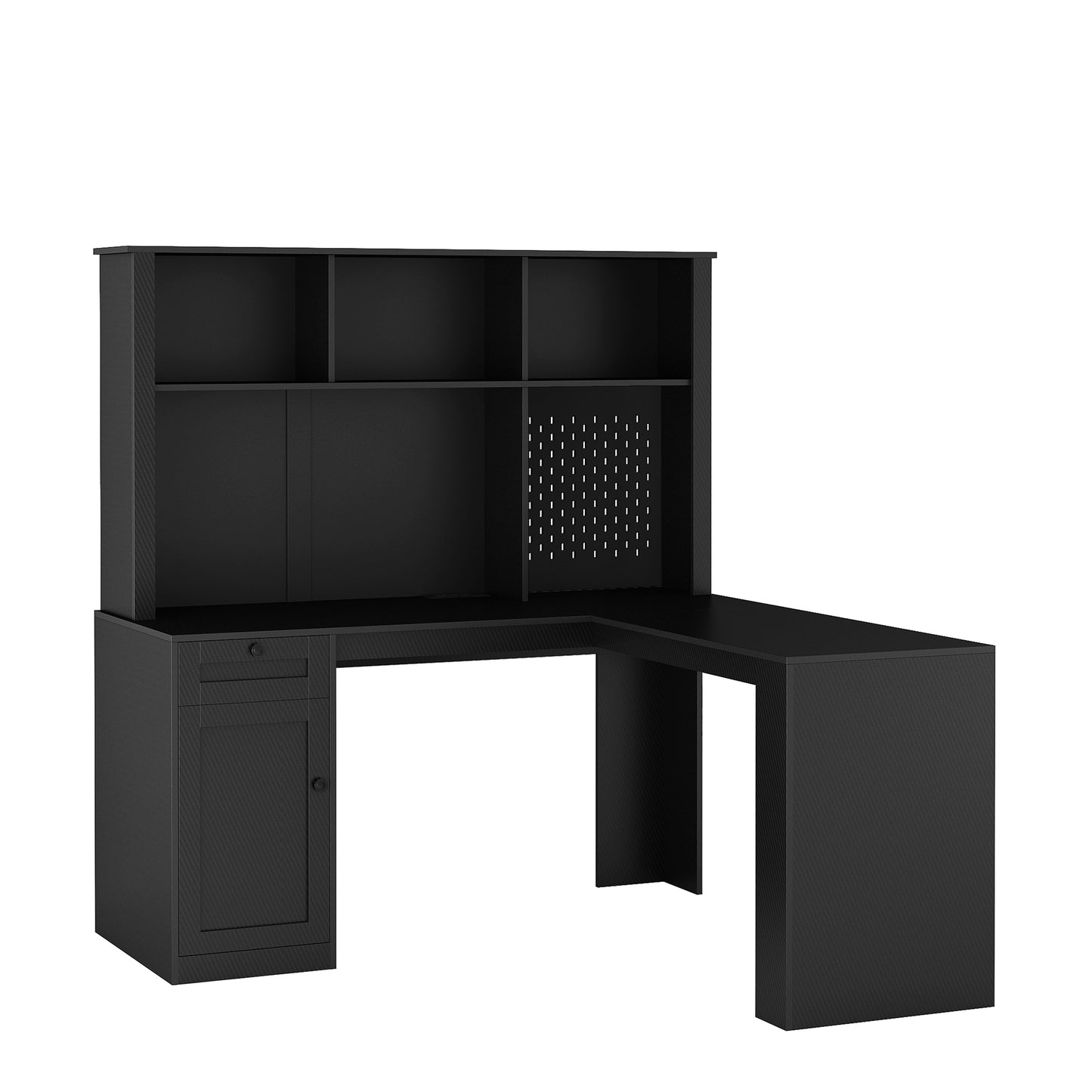 L Shaped Desk with Charger,Computer Desk with Drawers,Bookshelf & Hutch,Modern Corner Desk,Home Office Desk,L-Shaped Study Table Writing Desk,Corner Gaming Computer Desk with Storage