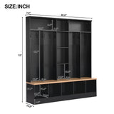Minimalist Shoe Cabinet With Cube Storage & Shelves