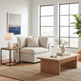 Cassandra - Corner Wedge Chair - Beige