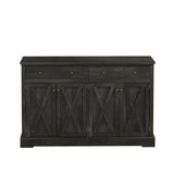 Vintage Sideboard With 2 Drawers And Four Doors For Living Room